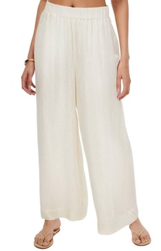 medina metallic chiffon pant in white