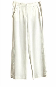 women's miles wide leg split hem high rise pants in white