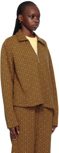 Yellow & Navy Crescent Sweater