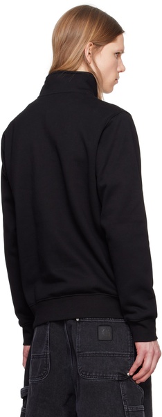 Black Chase Neck Zip Sweatshirt