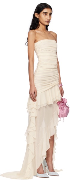 Off-White Jersey Bustier Maxi Dress