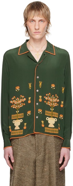 Green Beaded Paddock Sampler Shirt