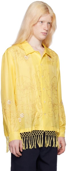 Yellow Paquerette Fringe Shirt