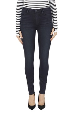 gisele high rise super skinny denim in black