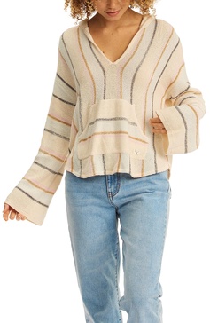Billabong womens Bonfire Hooded Baja Pullover Sweater