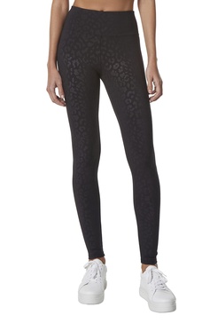 Andrew Marc Women's High Rise Leopard Embossed Legging