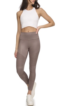 Andrew Marc Women's High Waist Liquid Moto Legging