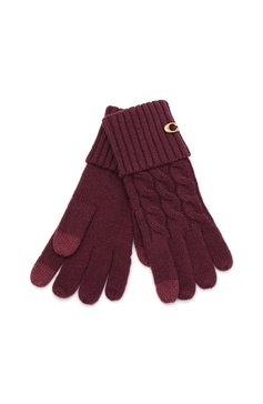 Coach womens Cable Knit Glove