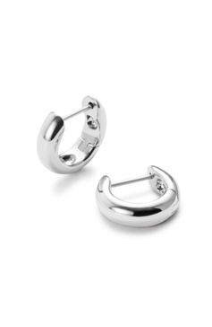 - Bold Huggie Hoops - Giulia Silver