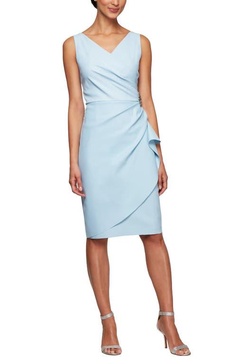 womens embellished faux-wrap cocktail and party dress
