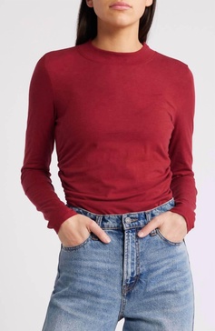 rita long sleeve top in danish red