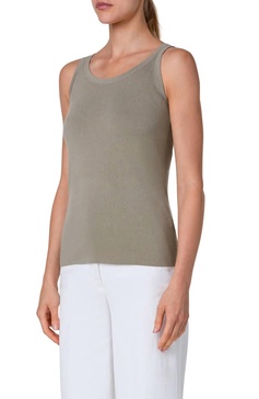 virgin wool tank top in sage