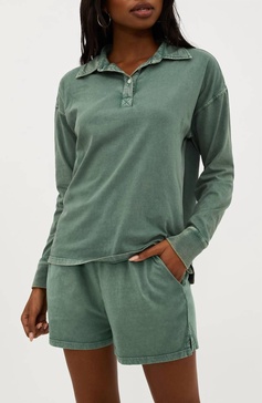 zion long sleeve top in queen palm