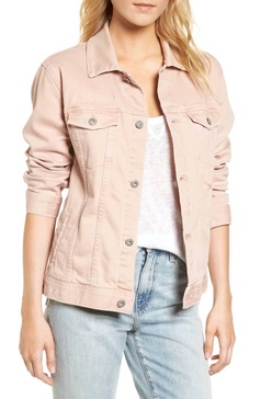 adriano goldschmied women nancy jacket in years weathered rosy rouge