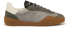 Logo suede-trimmed sneakers