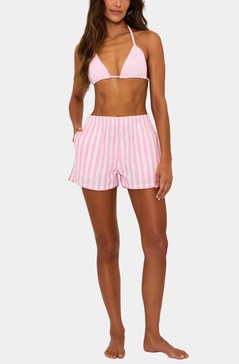 tia shorts in prism pink stripe