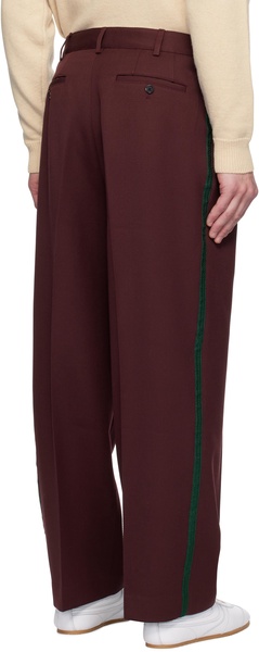 Burgundy Riding Twill Braided Trousers