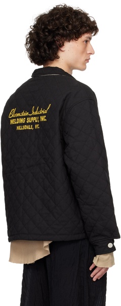 Black & Beige Bloomstein Quilted Reversible Jacket
