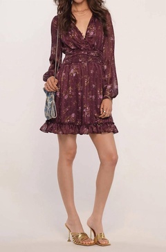 reign dress in aubergine