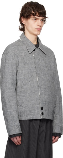 Gray Linen Jacket