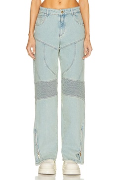Wide Leg Biker Jean