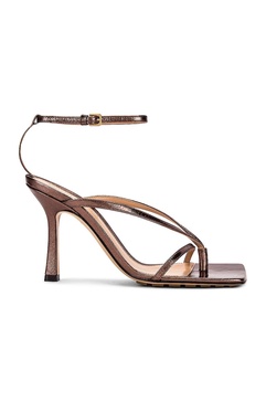 Stretch Metallic Leather Sandals