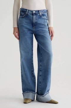 kora high-rise wide leg jeans in blue