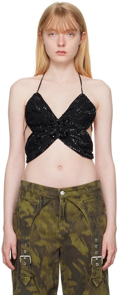 Black Butterfly Tank Top