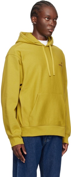Yellow American Script Hoodie