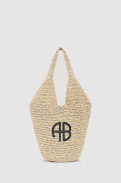 Small Leah Hobo - Natural With Black