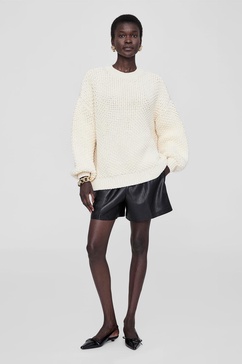 Sydney Crew Sweater - Ivory Crochet