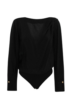 Jacquard Satin Body Shirt With Necklace