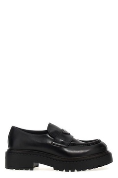 Prada Men Logo Leather Loafers