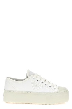 Prada Women Logo Canvas Sneakers