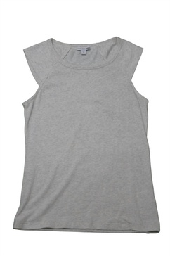 women's sleeveless sweat top in grey