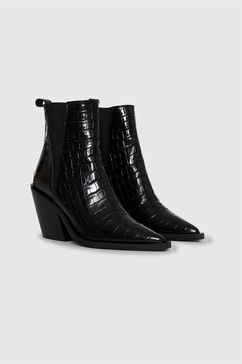 women's bekah boots in black embossed
