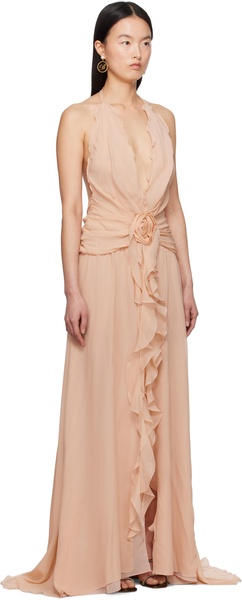 Pink Georgette Maxi Dress