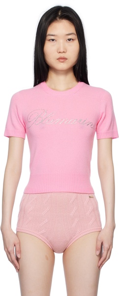 Pink Cashmere Cropped Sweater