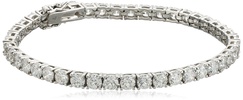 Amazon Essentials Sterling Silver Tennis Bracelet set with Round Cut Infinite Elements Cubic Zirconia, , (previously Amazon Collection)