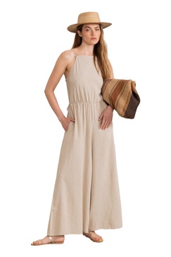 Gottex Beach Life Resort Open Back Jumpsuit, Swimsuit Coverup for Women, Stylish Elegant and Versatile Summer Essential