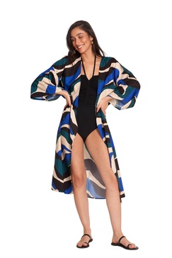Gottex womens Women Beach Life Iris Short Sleeves Kimono One Size