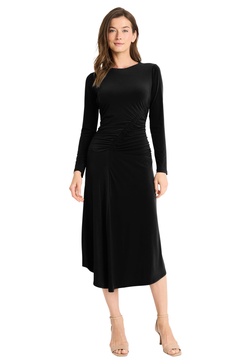 Maggy London Women's Asymmetric Gathered Dress