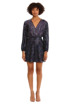 Donna Morgan Women's Holiday Sequin Foil Glitter Shimmer Metallic Dress Occasion Party Date Night Out Guest of