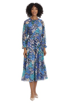 Maggy London Women's Raglan Sleeve Midi Fit and Flare Occasion Event Party Night Out Guest of