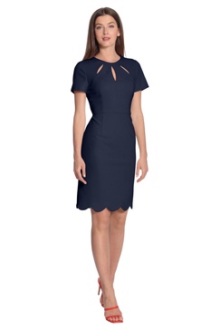 Maggy London Women's Keyhole Neck Scuba Crepe Sheath Dress