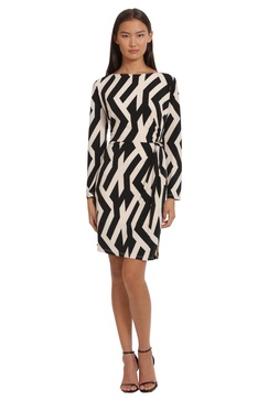 Donna Morgan Women's Side Waist Twist Detail Dress Workwear Office Career Event Party Guest of