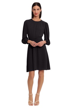 Donna Morgan Women's Long Sleeve Twist Waist Dress