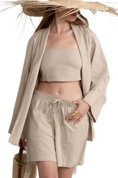 Gottex Beach Life Resort Natural Kimono Swimsuit Coverup for Women, One Size Robe Fits Most Stylish and Versatile Summer Wear