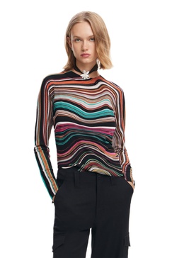 Desigual Women's Wavy Striped Sweater