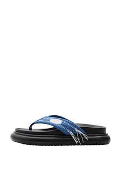 Desigual Women's Shoes 4 Woman Denim Sandals Block